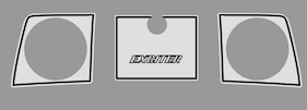 1978 - 81 Yamaha Exciter Wallet  / Headlight Bezel Decal