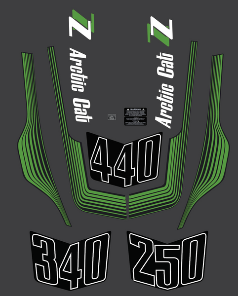 1977 Arctic Cat Z Sno Pro Decal Set