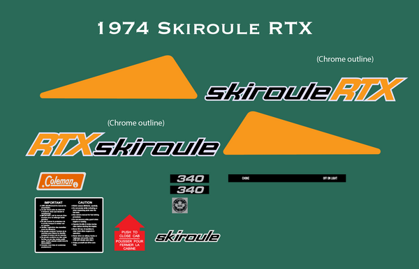 1974 Skiroule RTX Decal Kit
