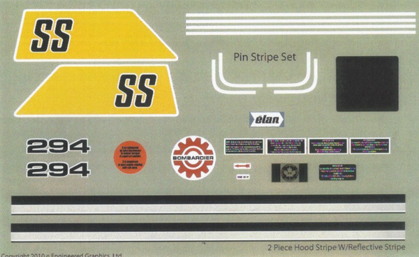 1974 Ski-Doo Elan SS / Deluxe Decal Set
