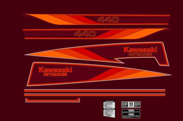 1982 Kawasaki Intruder 440 Decal Kit