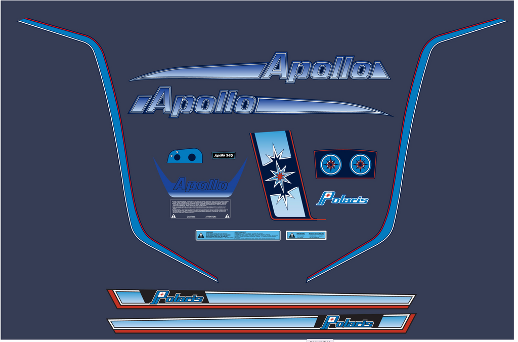 1980 Polaris Apollo Decal Kit – The Sled Printer