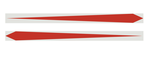 1966 Polaris Mustang Hood Stripe Decals