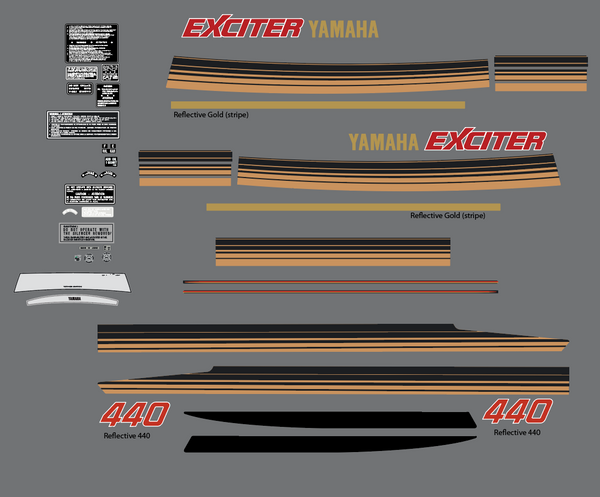 1980 Yamaha Exciter 440 Decal Set
