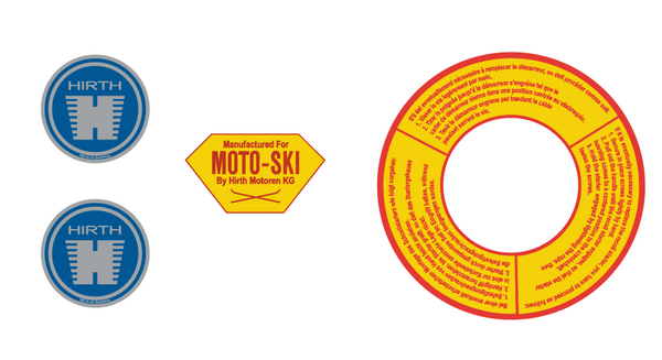 1970 Moto Ski Hirth Engine Decal Kit