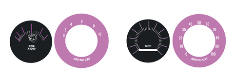 1972 Arctic Cat Gauges Decals