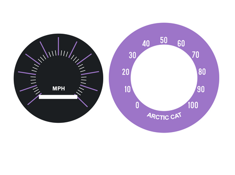 1972 Arctic Cat Speedometer Gauge Decal