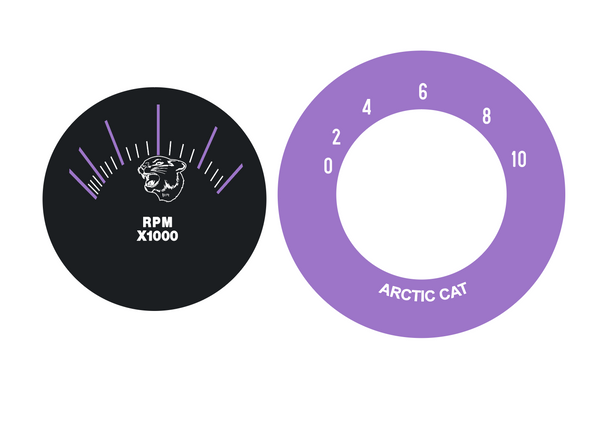 1972 Arctic Cat Tachometer Gauge Decal
