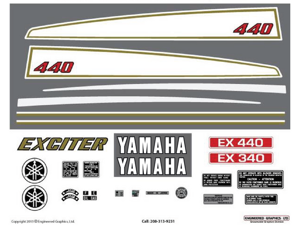 1976 Yamaha Exciter Decal Set