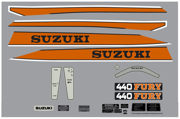 Suzuki 1975 Fury Hood Decals