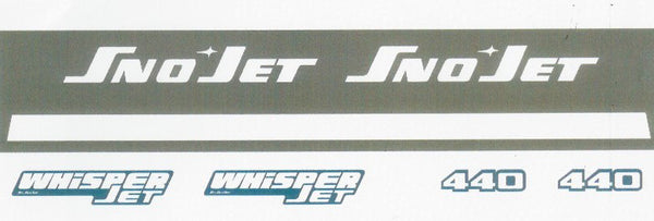 1973 Sno-Jet Whisper Jet Decal Set
