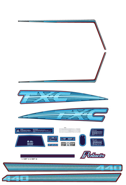 1981 polaris txc 440 Decal Kit