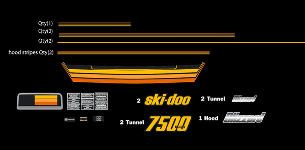 1979 Ski-Doo Blizzard 7500 Plus Decal Set