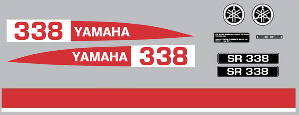 1971 Yamaha SR 338 Decal Kit - Red/White Stripe
