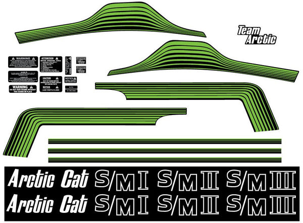 1976 Arctic Cat Sno Pro Decal Set