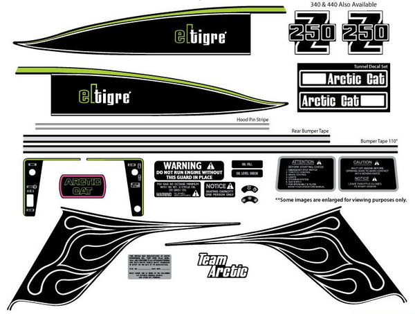 1975 Arctic Cat El-Tigre Z Decal Set