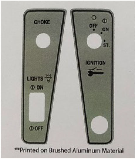 1974 Arctic Cat El-Tigre 295/400 Dash Decals