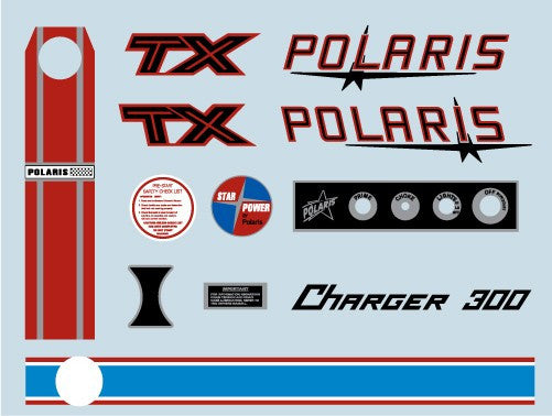 1971 Polaris TX Charger Decal Set