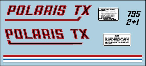 1971 Polaris TX Racer Decal Set