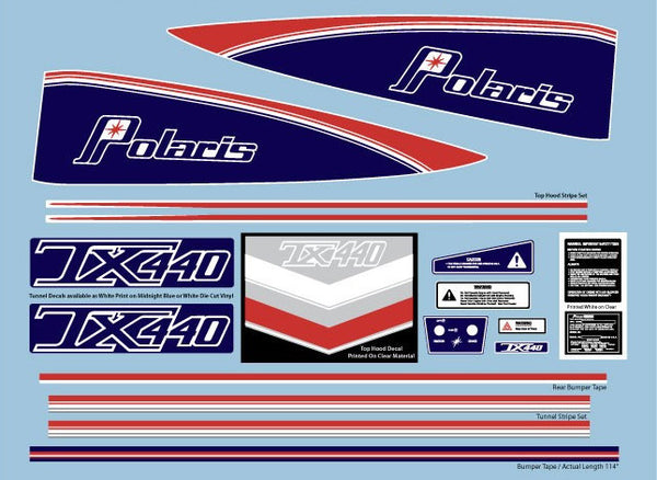 1977 Polaris TX Decal Set