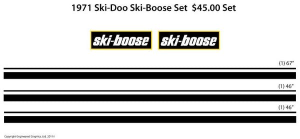 1971 Ski-Doo Ski-Boose Decal Set