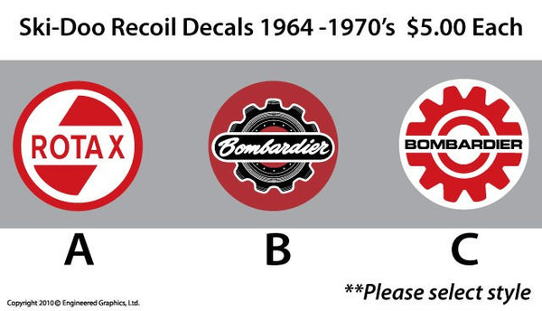1964 - 1970's Ski-Doo Recoil Decals