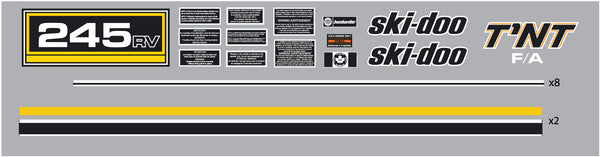 1975 Ski Doo RV Decal Kit