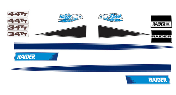 1974 Raider Hawk Decal Set