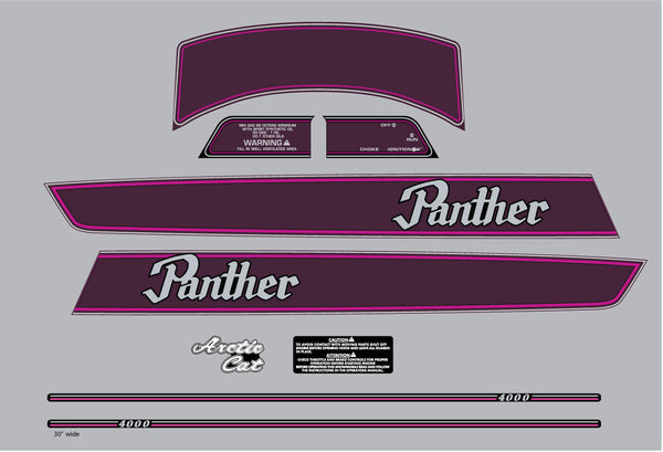 1978 Arctic Cat Panther 4000 Decal Kit