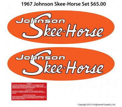 1967 Johnson Skee-Horse Decal Set