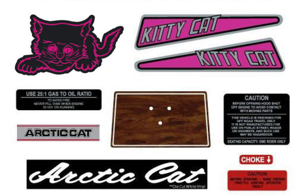 1972 Arctic Cat Kitty Cat Decal Kit