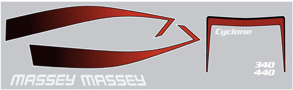 1976 Massey Cyclone Hood Decals