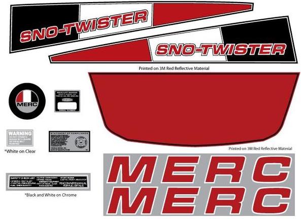 1974 Mercury Sno Twister Decal Set