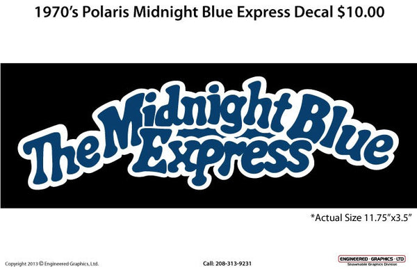 1970's Polaris Midnight Blue Express Decal
