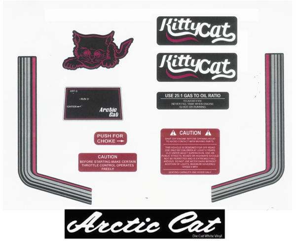 1975-1979 Arctic Cat Kitty Cat Decal Set