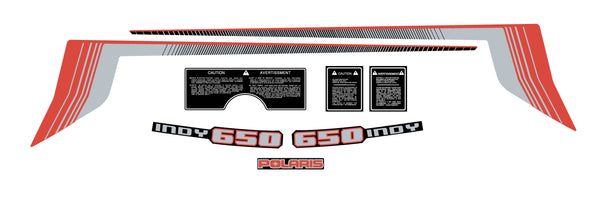 Polaris 1988 650 Hood Decal Kit