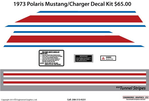 1973 Polaris Mustang/Charger Decal Set