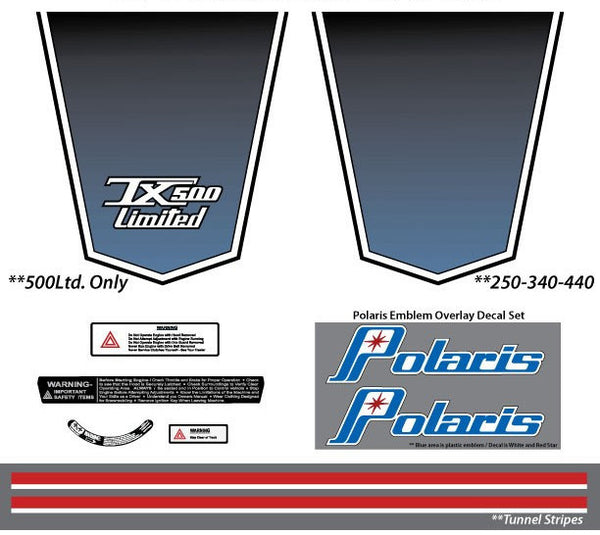1974 Polaris TX Decal Set