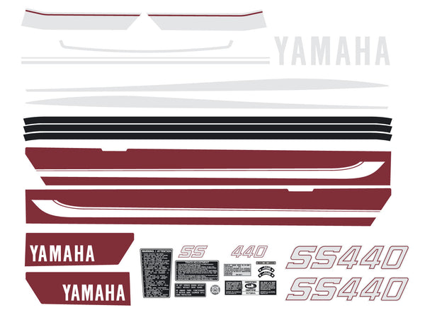 1980 Yamaha SS 440 Decal Kit