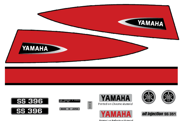 1970 Yamaha SS Decal Set